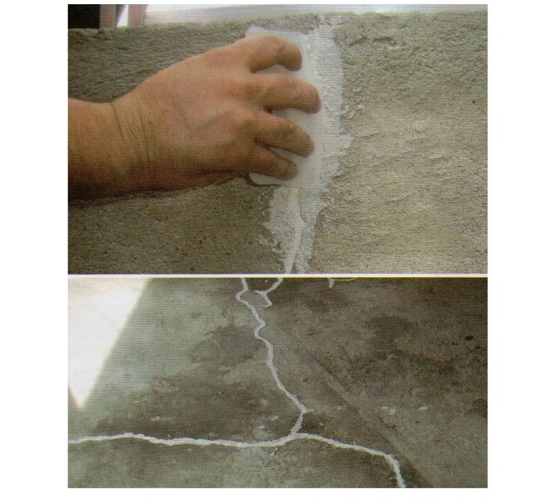 Tratamento de trincas em concreto